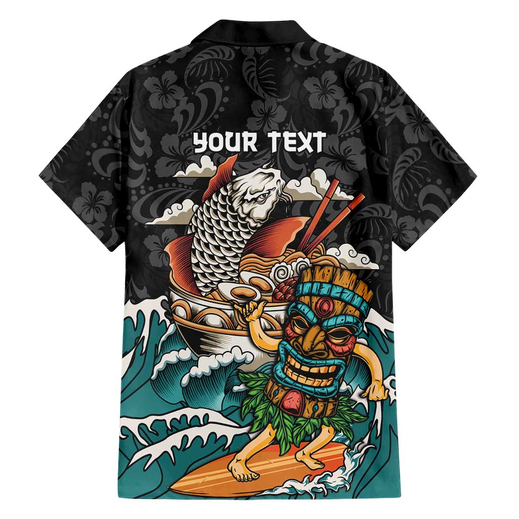 Personalized Japanese Koi Fish Ramen Family Matching Puletasi and Hawaiian Shirt Tiki Surfing Wagara Hibiscus Pattern LT9 - Polynesian Pride