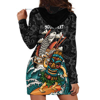 Personalized Japanese Koi Fish Ramen Hoodie Dress Tiki Surfing Wagara Hibiscus Pattern LT9 - Polynesian Pride