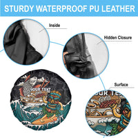 Personalized Japanese Koi Fish Ramen Spare Tire Cover Tiki Surfing Wagara Hibiscus Pattern LT9 - Polynesian Pride