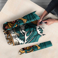 Personalized Japanese Koi Fish Ramen Umbrella Tiki Surfing Wagara Hibiscus Pattern LT9 - Polynesian Pride