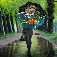 Personalized Japanese Koi Fish Ramen Umbrella Tiki Surfing Wagara Hibiscus Pattern LT9 - Polynesian Pride