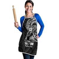 Black Guam Latte Stone Tribal Tattoo Apron Hafa Adai Six 7 One - Polynesian Pride