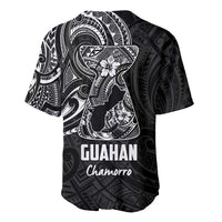 Black Guam Latte Stone Tribal Tattoo Baseball Jersey Hafa Adai Six 7 One