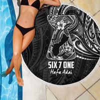 Black Guam Latte Stone Tribal Tattoo Beach Blanket Hafa Adai Six 7 One
