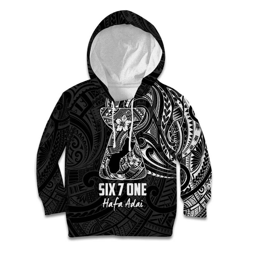Black Guam Latte Stone Tribal Tattoo Kid Hoodie Hafa Adai Six 7 One