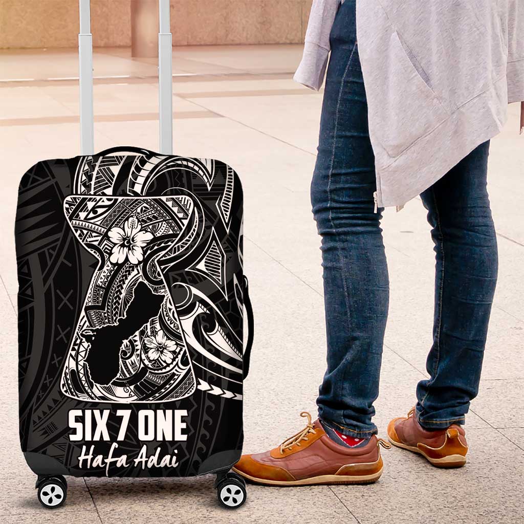 Black Guam Latte Stone Tribal Tattoo Luggage Cover Hafa Adai Six 7 One