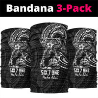 Black Guam Latte Stone Tribal Tattoo Neck Gaiter Hafa Adai Six 7 One - Polynesian Pride