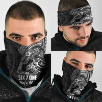 Black Guam Latte Stone Tribal Tattoo Neck Gaiter Hafa Adai Six 7 One - Polynesian Pride
