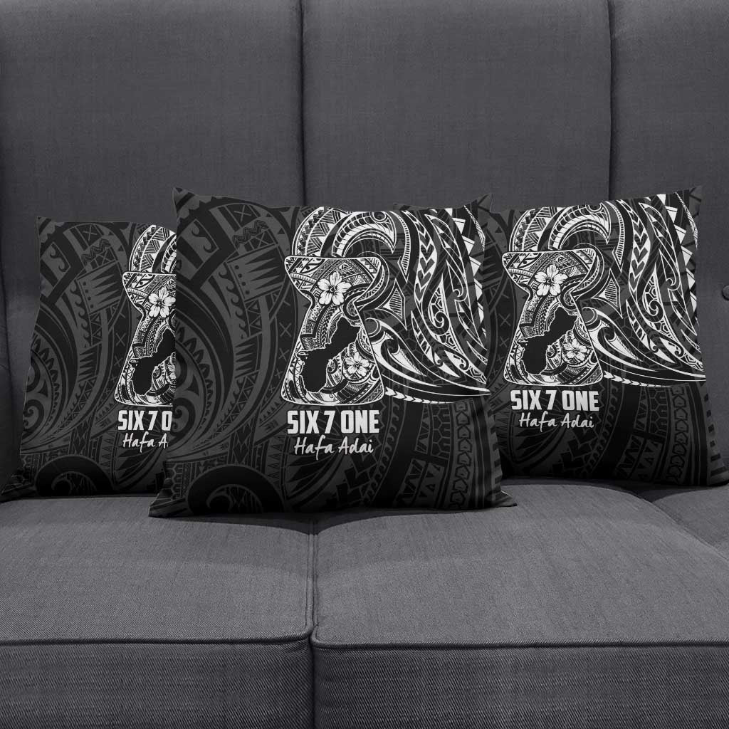 Black Guam Latte Stone Tribal Tattoo Pillow Cover Hafa Adai Six 7 One - Polynesian Pride