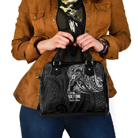 Black Guam Latte Stone Tribal Tattoo Shoulder Handbag Hafa Adai Six 7 One