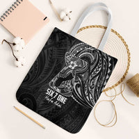 Black Guam Latte Stone Tribal Tattoo Tote Bag Hafa Adai Six 7 One - Polynesian Pride