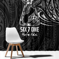 Black Guam Latte Stone Tribal Tattoo Window Curtain Hafa Adai Six 7 One