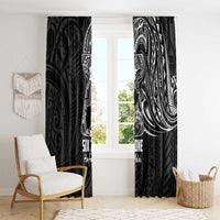 Black Guam Latte Stone Tribal Tattoo Window Curtain Hafa Adai Six 7 One