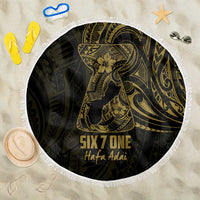 Gold Guam Latte Stone Tribal Tattoo Beach Blanket Hafa Adai Six 7 One