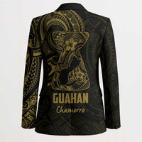 Gold Guam Latte Stone Tribal Tattoo Blazer Hafa Adai Six 7 One - Polynesian Pride