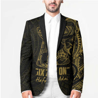 Gold Guam Latte Stone Tribal Tattoo Blazer Hafa Adai Six 7 One - Polynesian Pride