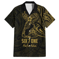 Gold Guam Latte Stone Tribal Tattoo Family Matching Tank Maxi Dress and Hawaiian Shirt Hafa Adai Six 7 One