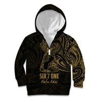 Gold Guam Latte Stone Tribal Tattoo Kid Hoodie Hafa Adai Six 7 One