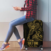 Gold Guam Latte Stone Tribal Tattoo Luggage Cover Hafa Adai Six 7 One