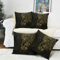 Gold Guam Latte Stone Tribal Tattoo Pillow Cover Hafa Adai Six 7 One - Polynesian Pride