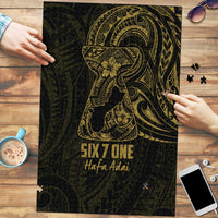 Gold Guam Latte Stone Tribal Tattoo Puzzle Hafa Adai Six 7 One - Polynesian Pride