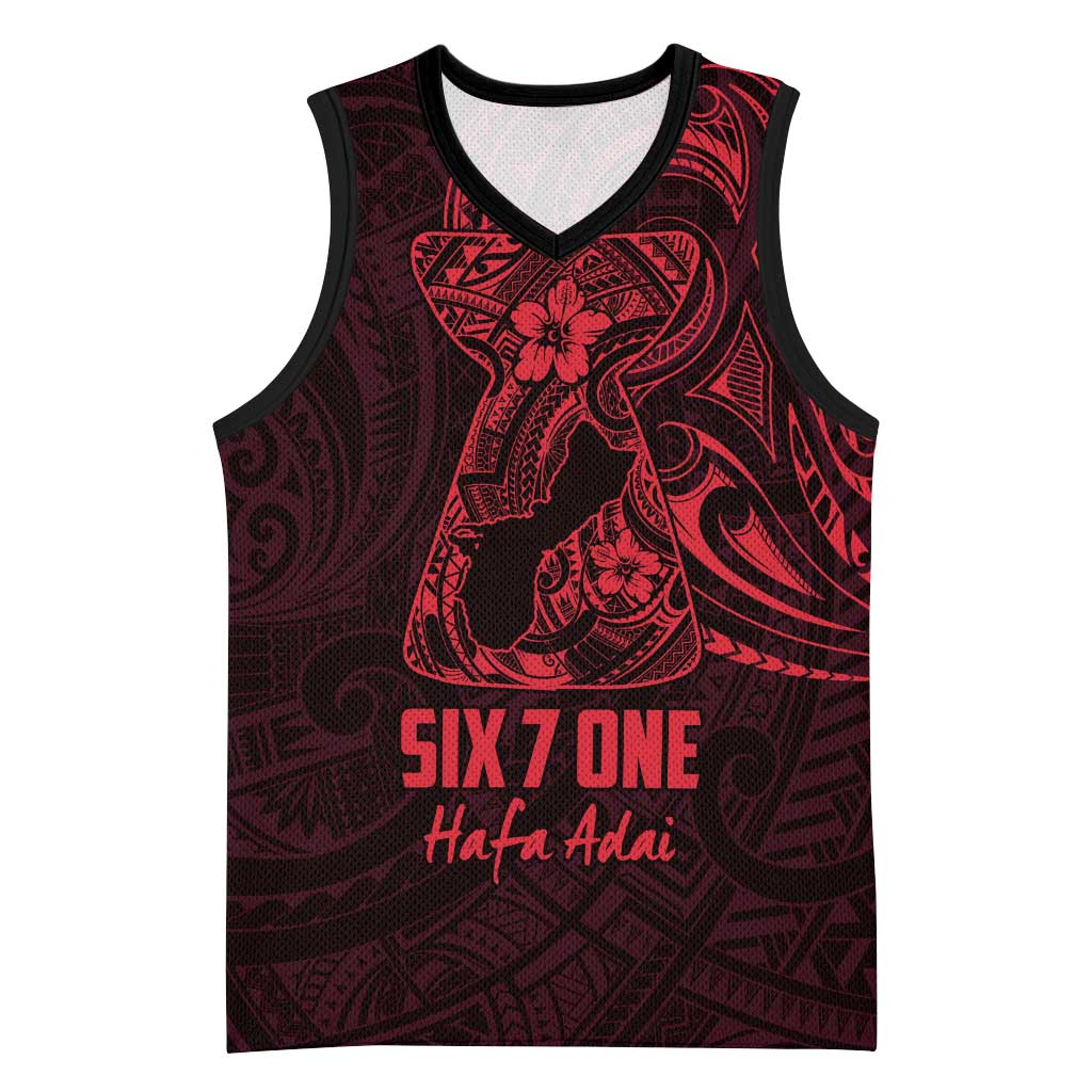 Oxblood Guam Latte Stone Tribal Tattoo Basketball Jersey Hafa Adai Six 7 One - Polynesian Pride