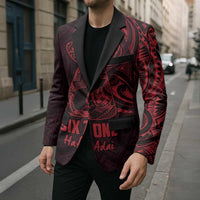 Oxblood Guam Latte Stone Tribal Tattoo Blazer Hafa Adai Six 7 One - Polynesian Pride
