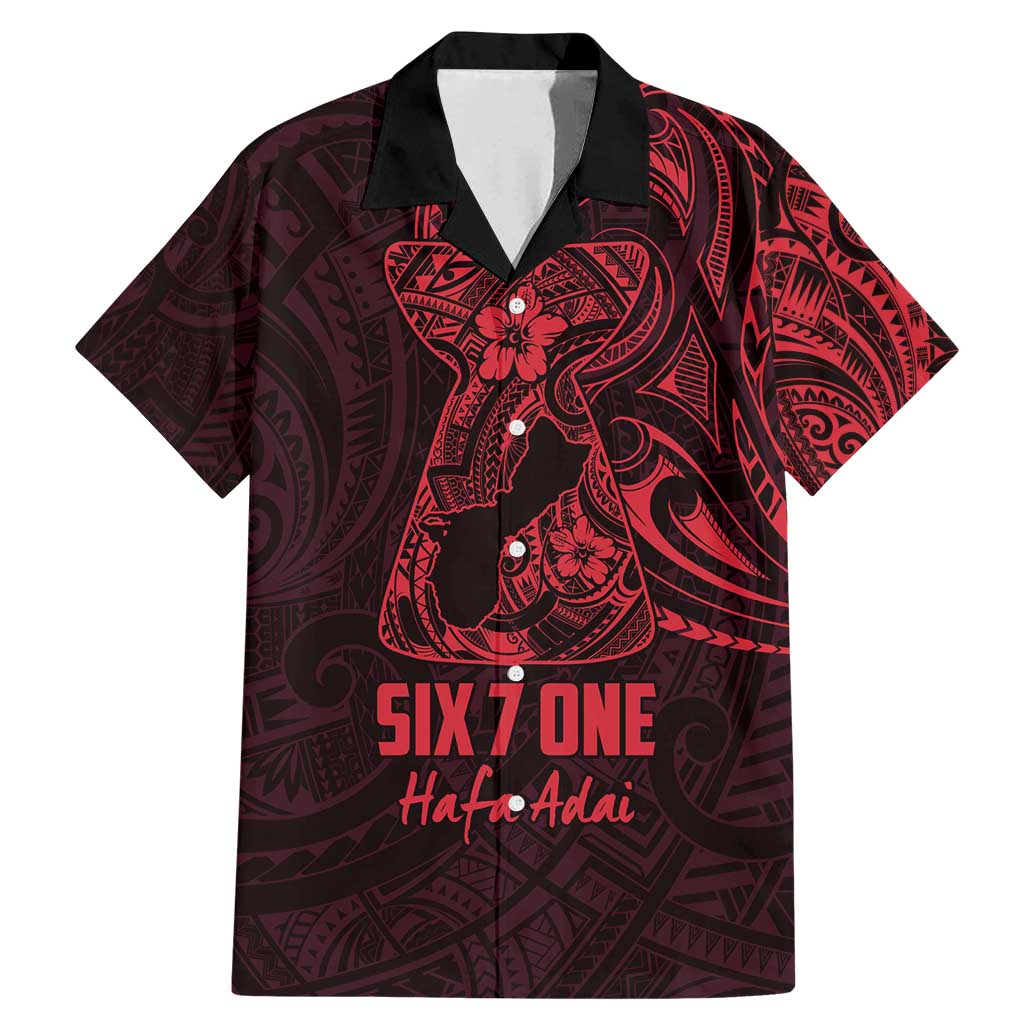 Oxblood Guam Latte Stone Tribal Tattoo Family Matching Mermaid Dress and Hawaiian Shirt Hafa Adai Six 7 One