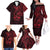 Oxblood Guam Latte Stone Tribal Tattoo Family Matching Off The Shoulder Long Sleeve Dress and Hawaiian Shirt Hafa Adai Six 7 One