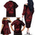 Oxblood Guam Latte Stone Tribal Tattoo Family Matching Off The Shoulder Long Sleeve Dress and Hawaiian Shirt Hafa Adai Six 7 One