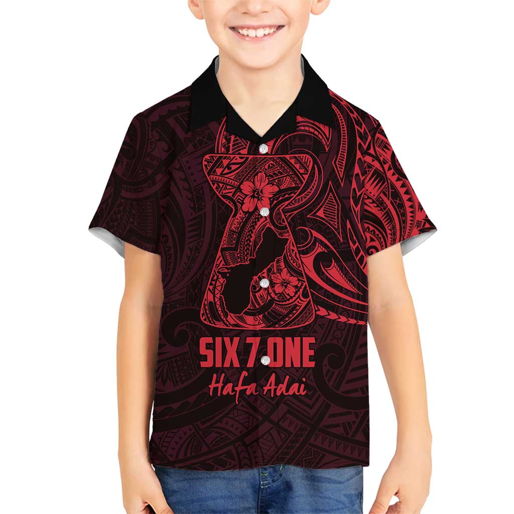 Oxblood Guam Latte Stone Tribal Tattoo Family Matching Summer Maxi Dress and Hawaiian Shirt Hafa Adai Six 7 One