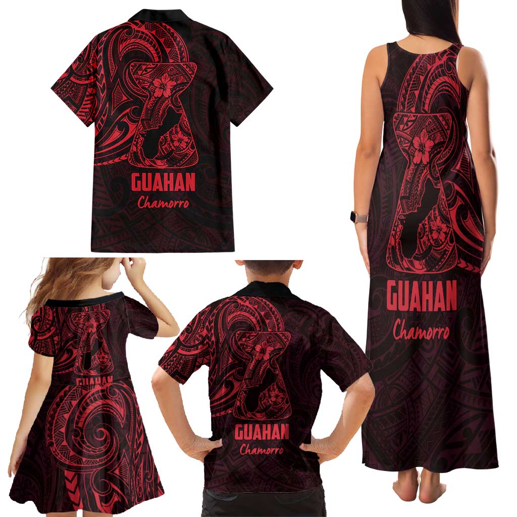 Oxblood Guam Latte Stone Tribal Tattoo Family Matching Tank Maxi Dress and Hawaiian Shirt Hafa Adai Six 7 One