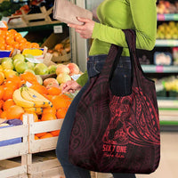 Oxblood Guam Latte Stone Tribal Tattoo Grocery Bag Hafa Adai Six 7 One