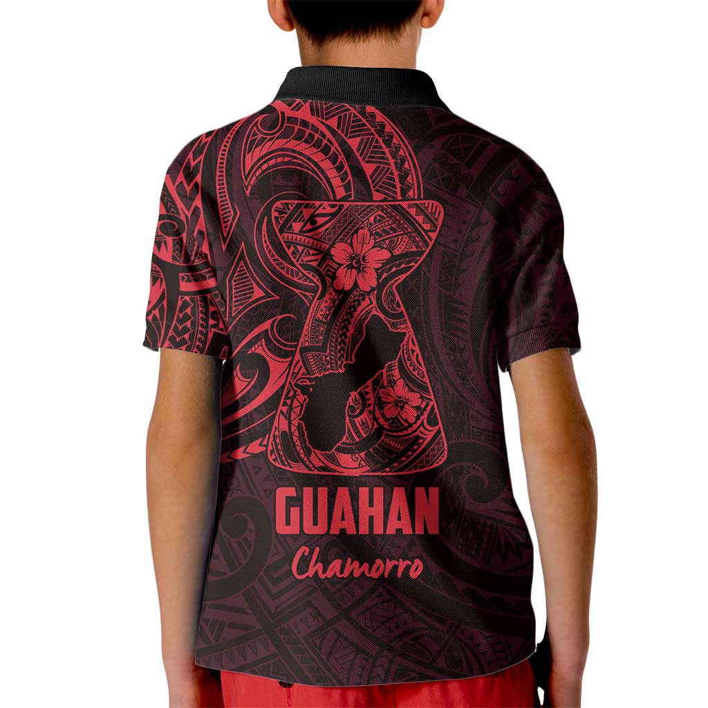 Oxblood Guam Latte Stone Tribal Tattoo Kid Polo Shirt Hafa Adai Six 7 One