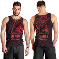 Oxblood Guam Latte Stone Tribal Tattoo Men Tank Top Hafa Adai Six 7 One