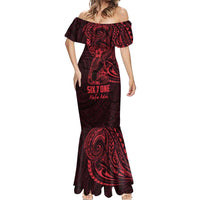 Oxblood Guam Latte Stone Tribal Tattoo Mermaid Dress Hafa Adai Six 7 One
