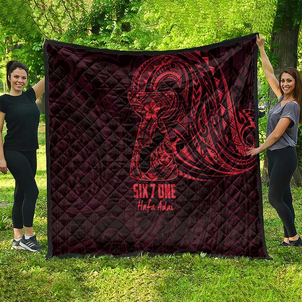 Oxblood Guam Latte Stone Tribal Tattoo Quilt Hafa Adai Six 7 One