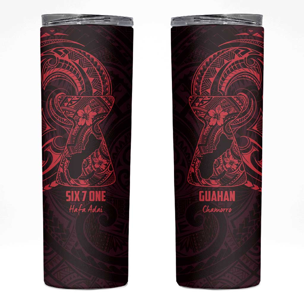 Oxblood Guam Latte Stone Tribal Tattoo Skinny Tumbler Hafa Adai Six 7 One