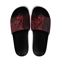 Oxblood Guam Latte Stone Tribal Tattoo Slide Sandals Hafa Adai Six 7 One - Polynesian Pride
