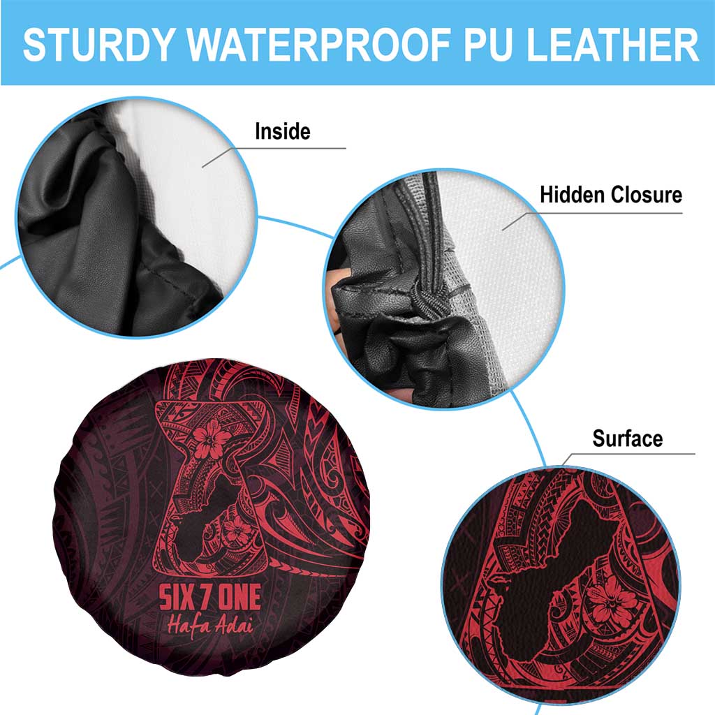 Oxblood Guam Latte Stone Tribal Tattoo Spare Tire Cover Hafa Adai Six 7 One