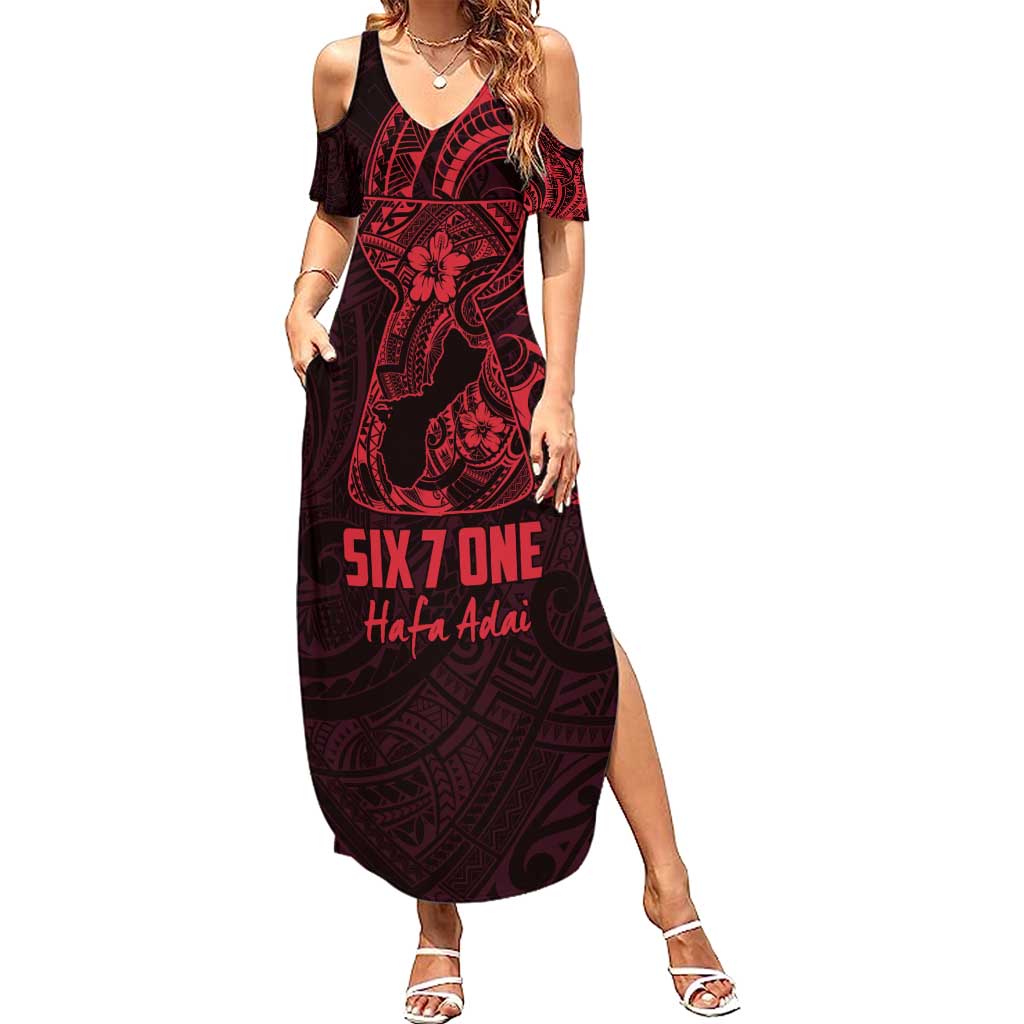 Oxblood Guam Latte Stone Tribal Tattoo Summer Maxi Dress Hafa Adai Six 7 One