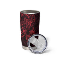 Oxblood Guam Latte Stone Tribal Tattoo Tumbler Cup Hafa Adai Six 7 One