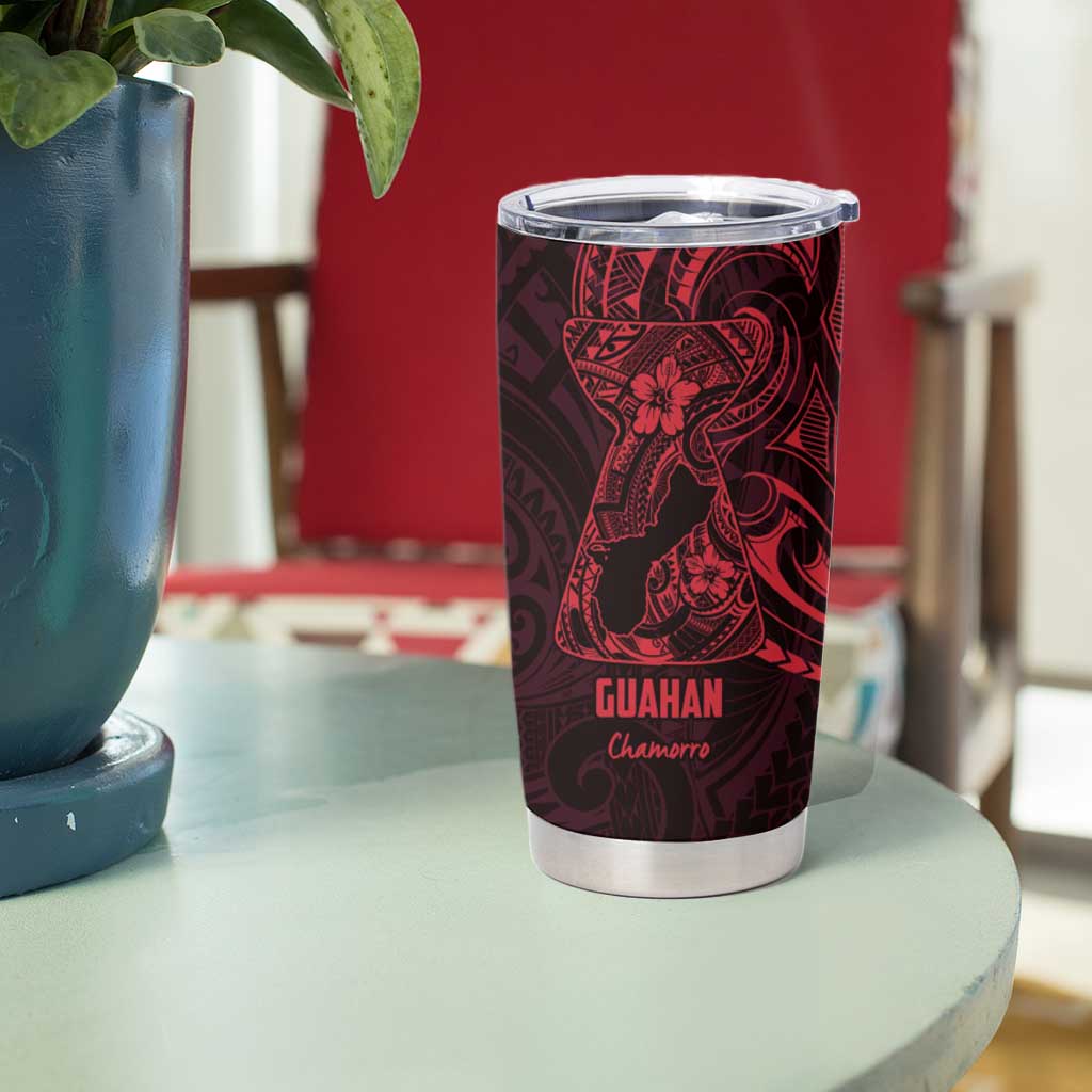 Oxblood Guam Latte Stone Tribal Tattoo Tumbler Cup Hafa Adai Six 7 One