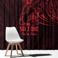 Oxblood Guam Latte Stone Tribal Tattoo Window Curtain Hafa Adai Six 7 One