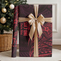 Oxblood Guam Latte Stone Tribal Tattoo Wrapping Paper Hafa Adai Six 7 One - Polynesian Pride