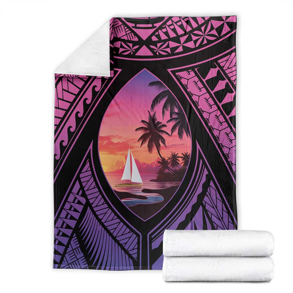 Guam Chamorro Artsy Blanket Guahan Sunset Beach