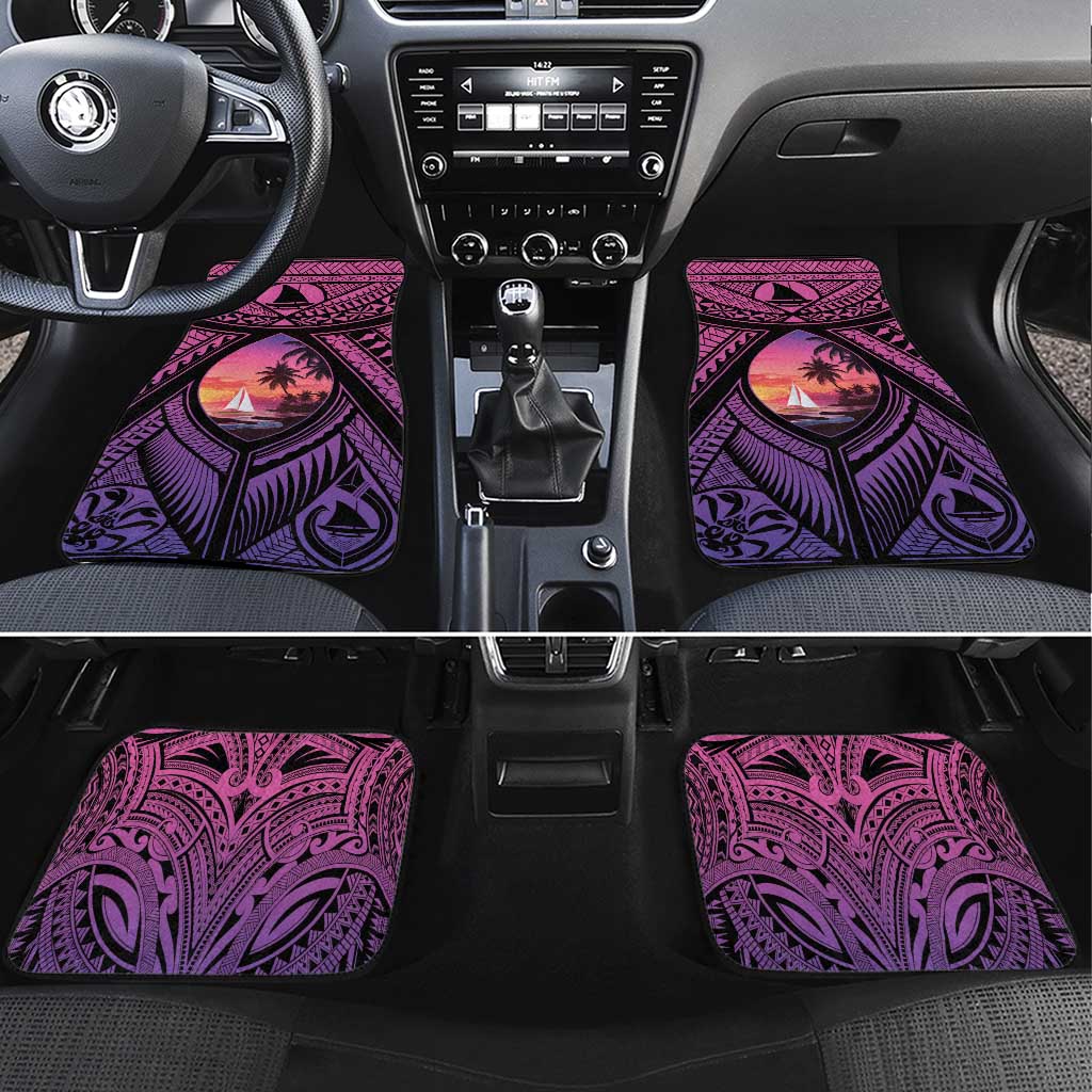 Guam Chamorro Artsy Car Mats Guahan Sunset Beach