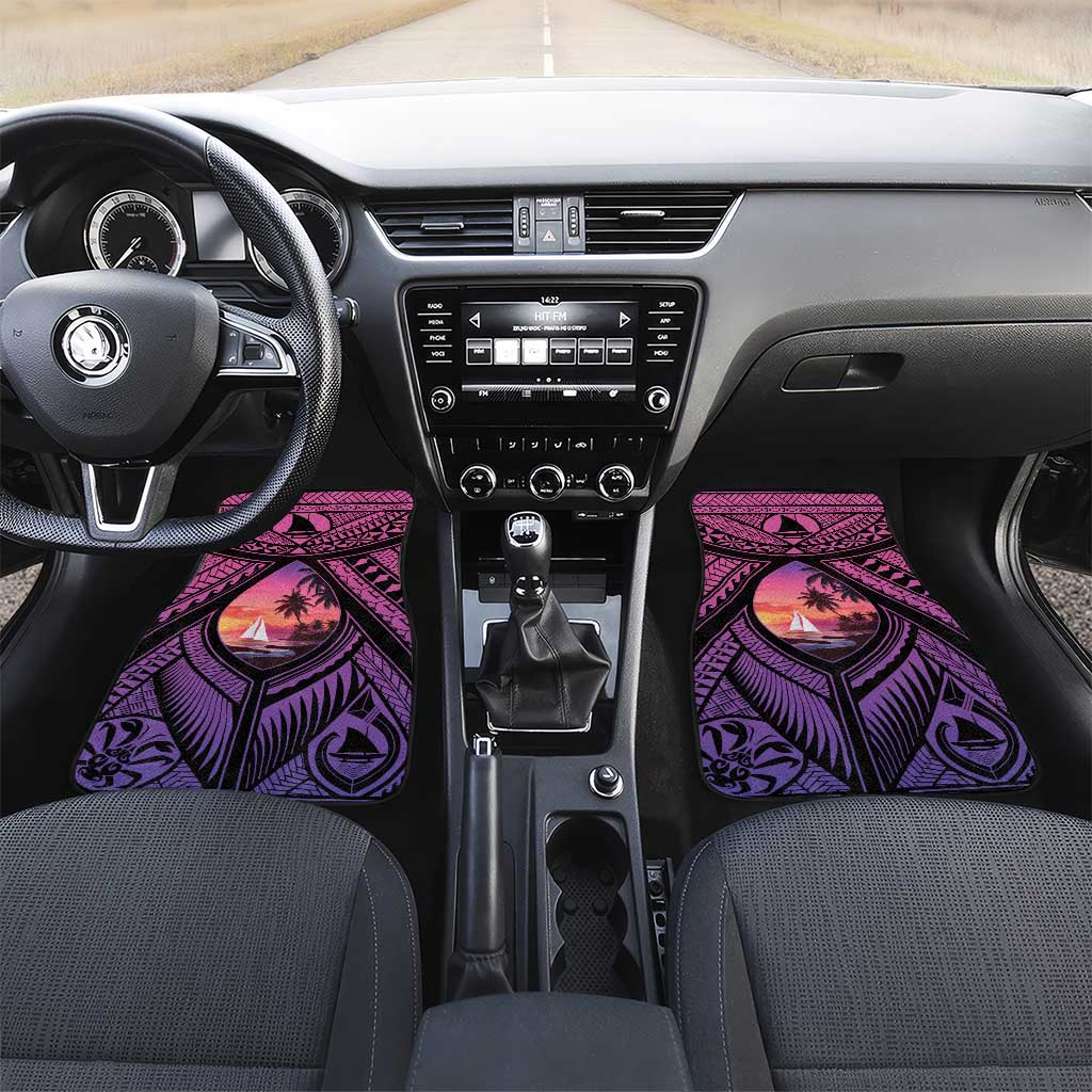 Guam Chamorro Artsy Car Mats Guahan Sunset Beach