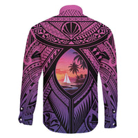 Guam Chamorro Artsy Family Matching Mermaid Dress and Hawaiian Shirt Guahan Sunset Beach