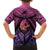 Guam Chamorro Artsy Family Matching Off The Shoulder Long Sleeve Dress and Hawaiian Shirt Guahan Sunset Beach